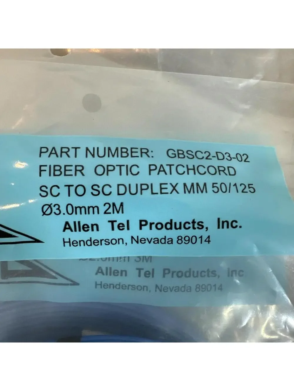 Lot of 22 Allen Tel GBLC2-D3-01 Duplex MM 50/125 Fiber Optic Patchcord Cable!